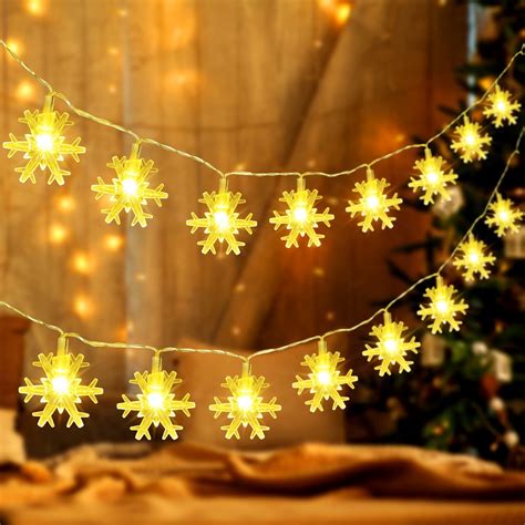 Image result for LED Snowflake Light String