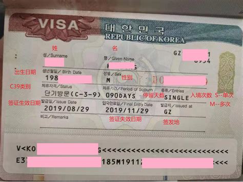 韩国3个月单次个人旅游签证广州送签·C39【预售】
