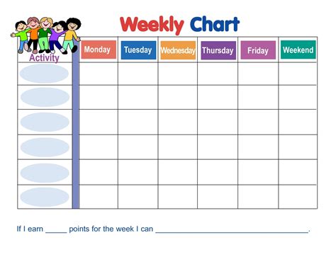 Monday Through Friday Behavior Chart - BehaviorChart.net