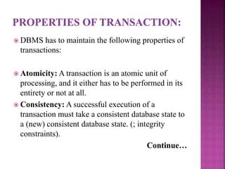 Image result for DBMS Transaction Processing