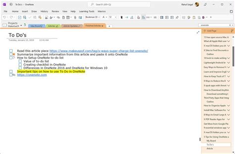 Image result for OneNote Sticky Notes Check List