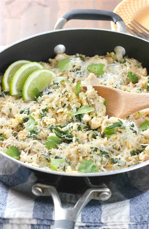 Cilantro Lime Chicken with Rice Skillet - A Kitchen Addiction