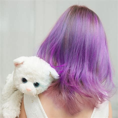 Dark Grey Purple Hair