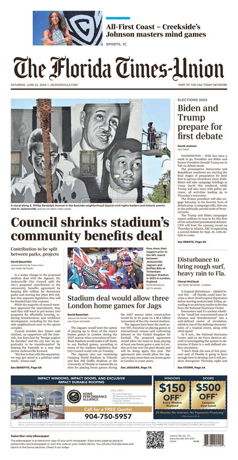 The Florida Times-Union Front Page