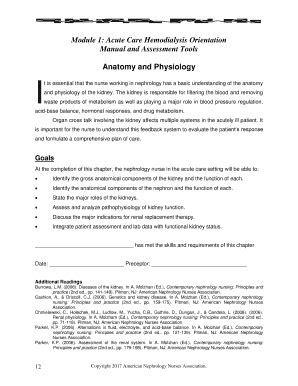Fillable Online Acute Care Hemodialysis Orientation Manual and ...