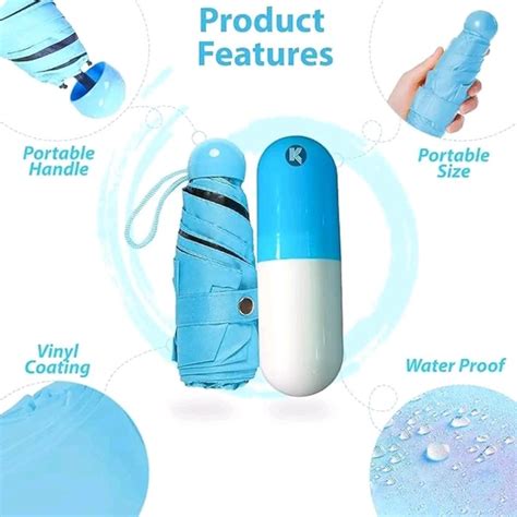 Mini Capsule Umbrella | Ultra-Compact | Water-Repellent | With Hard ...