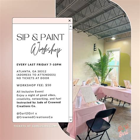 Sip and Paint Workshop Atlanta by Gurl 2 Girl, 419 Edgewood Ave SE ...