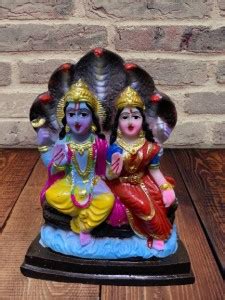 GRACE ENTERPRISES Vishnu Laxmi Ji Idol Decorative Showpiece - 12 cm ...