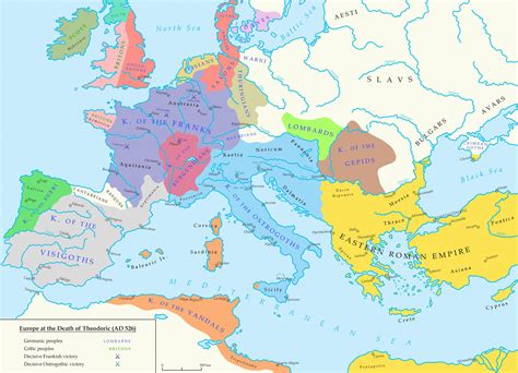 The barbarian kingdoms of Europe in 526 - Vivid Maps