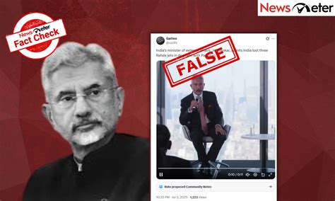 Fact Check: Jaishankar admits India lost 3 Rafale jets during Operation ...