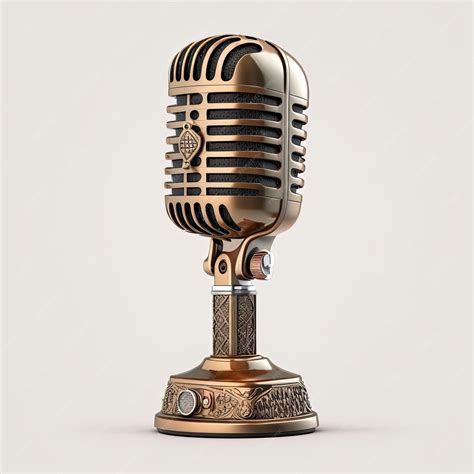 Premium Photo | Vintage old retro mic microphone