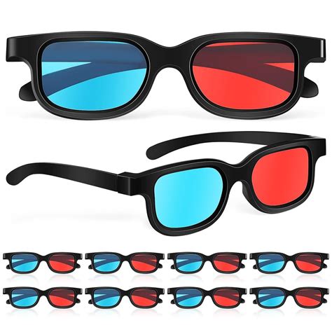 8pcs 3d Glasses For 3d Movies Universal Tv Movie Dimensional Video ...