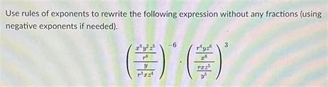 Image result for How to Rewrite Negative Fraction Exponents