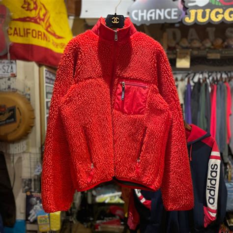 patagonia パタゴニア クラシックレトロカーディガン ボアフリースジャケット 赤 | 古着屋DAISY
