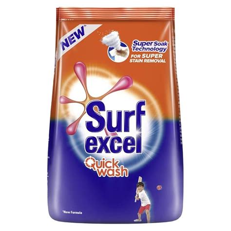 Surf Excel Quick Wash Detergent Powder 1 kg, Washing Powder with Lemon ...