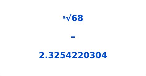 What is the 5th Root of 68? Information and Calculator