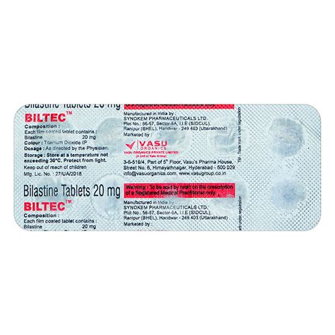 Biltec 20 Tablet | Uses, Side Effects, Price | Apollo Pharmacy