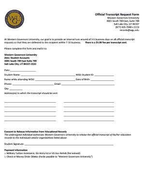 Image result for WGU Transcript Request