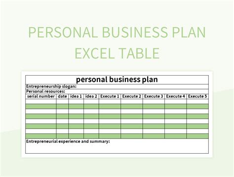 Microsoft Excel Business Plan Template 的图像结果