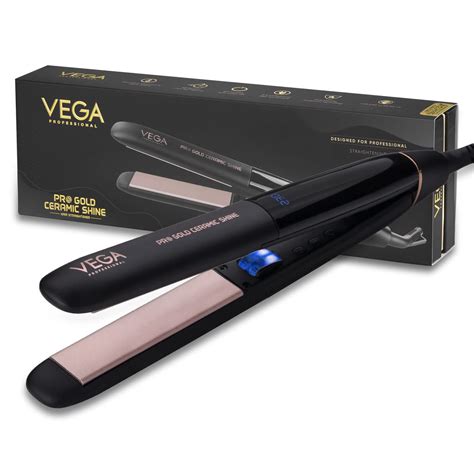 VEGA Professional Pro Gold Ceramic Shine Hair Straightener (VPMHS-08 ...
