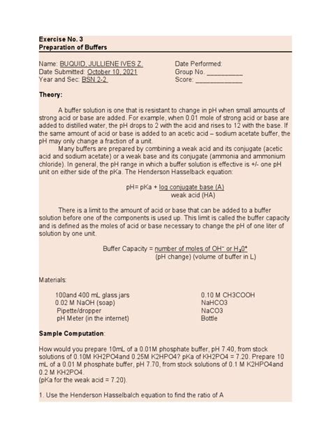Image result for Buffer Solution Preparation