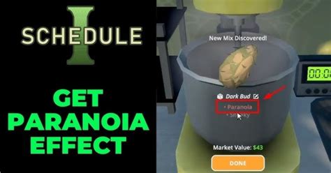 How to Get the Paranoia Effect in Schedule 1: Mixing Guide