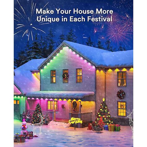 Tuya WiFi Outdoor Waterproof Eaves String Light, Permanent Light 15M ...