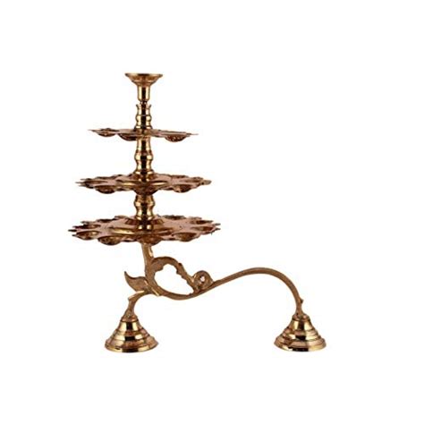Anarghyaa Brass 3 Steps Arthi Deepam Stand Adukku Aarti Stand : Amazon ...