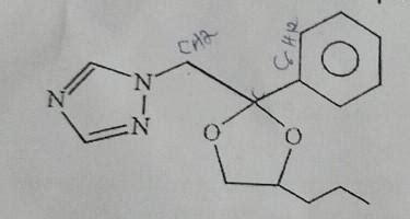 How many chiral centers are present in a fungicide propiconazole given ...