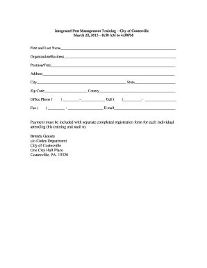 Fillable Online coatesville Integrated Pest Management Program (IPM ...