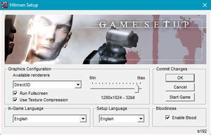 Image result for Hitman Code 47 PC Settings