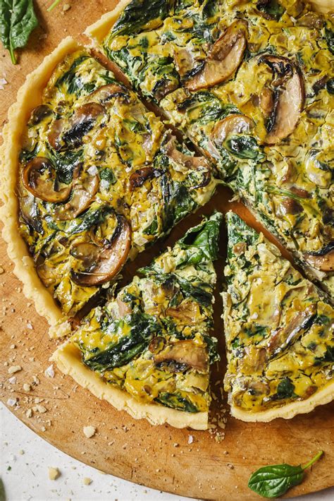 Spinach and mushroom quiche – Artofit
