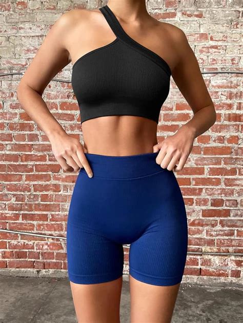 Buy GXIN Women's Workout 3 Piece Seamless Ribbed Crop Tops Yoga Sexy ...