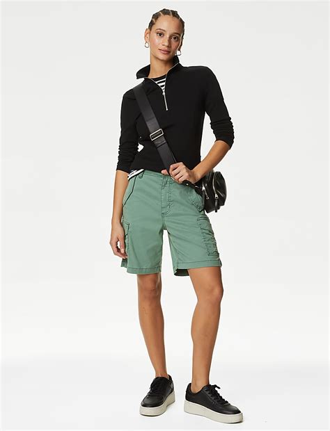 Buy Lyocell™ Rich Cargo Tea Dyed Shorts at Marks & Spencer