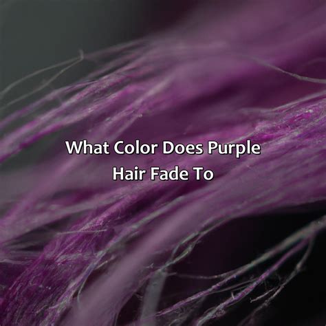 What Color Does Purple Hair Fade To - colorscombo.com