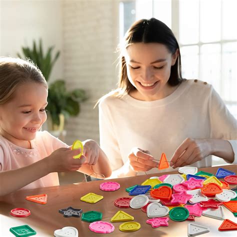 Buy 150 Pieces Big Bright Buttons for Kids 8 Vivid Colors and 8 Large ...