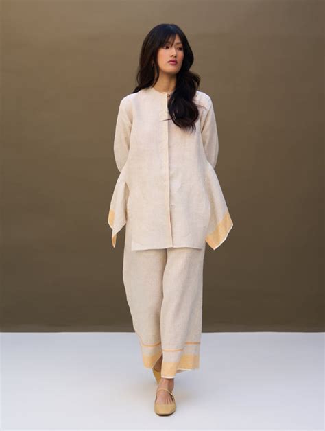 Women's Linen Co-ord Sets | Silk & Hand Embroidered Co-ord | Manan