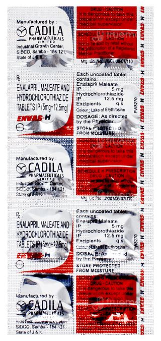 Envas H 5/12.5 MG | Order Envas H 5/12.5 MG Tablet Online at Truemeds