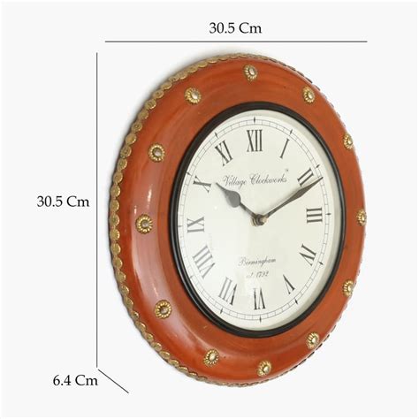 Buy VEDAS Mystical India Wooden Wall Clock - 30.5cm from Vedas at just ...
