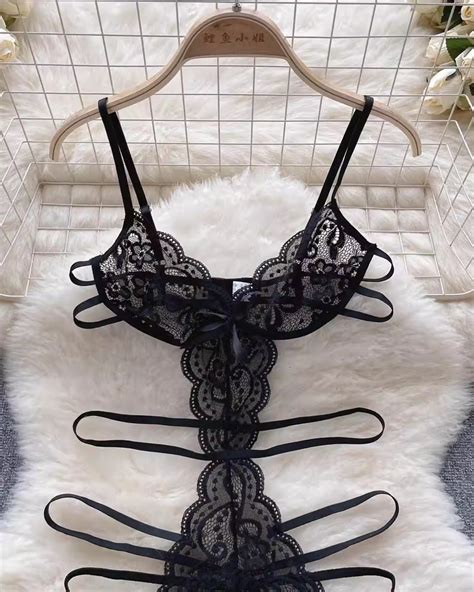 Giada Lace Mesh Strappy Babydoll Lingerie