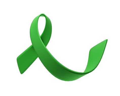 Green ribbon liver cancer awareness symbol. Scoliosis awareness day ...
