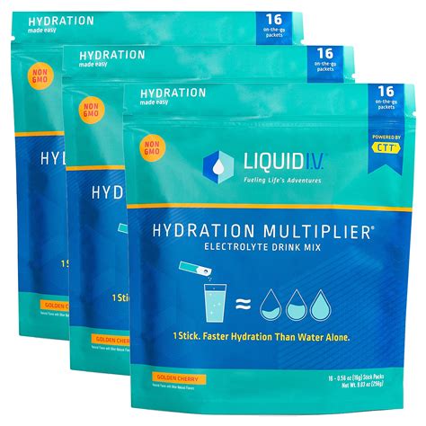 Liquid I.V. Hydration Multiplier - Golden Cherry - Hydration Powder ...