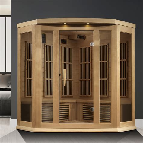Maxxus 3-Person Near-Zero EMF FAR Infrared Corner Sauna MX-K356-01-ZF – Select Saunas