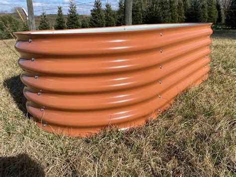 Sunnydaze Decor 79-in W x 40-in L x 32-in H Elevated Brown Galvanized ...