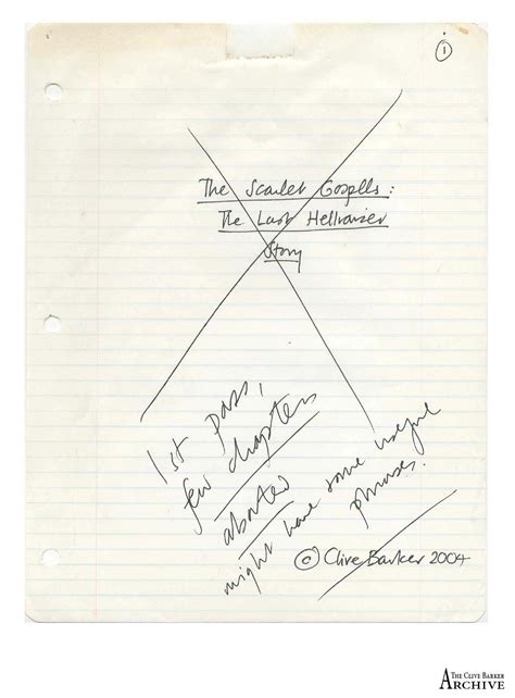 Archive Gallery — The Clive Barker Archive