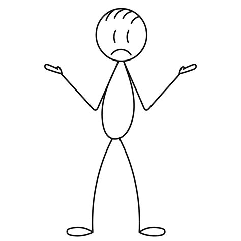 Sad Stick Figure Clip Art