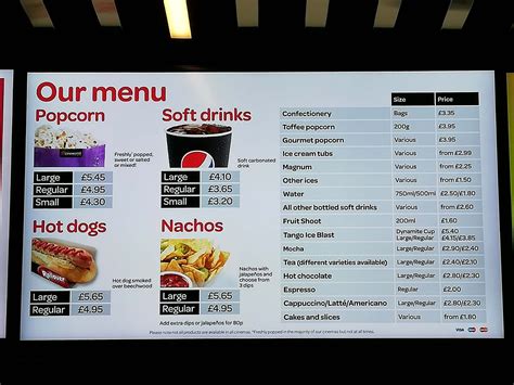 Menu Popcorn Cinema at Randall Graves blog