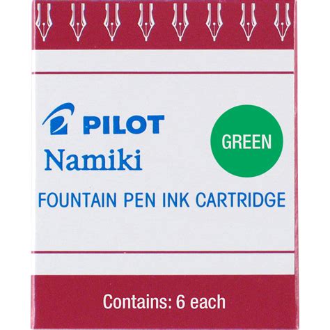 Pilot Namiki Fountain Pen Ink Cartridges IC-50 – Green – pack of 6 ...