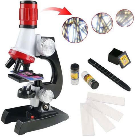 lukzer Science Kits with Slides Educational Beginner Microscope Kit ...