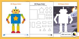 Robot Shapes Worksheet 的图像结果